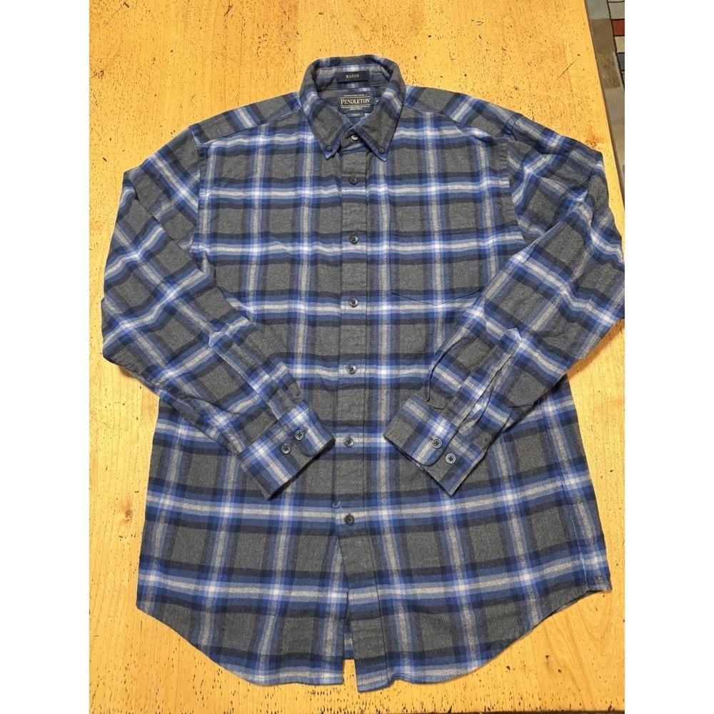 Pendleton Button Down Shirt Mens M Multicolor Plaid Mason Cotton Flannel